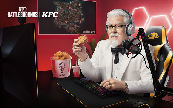 크래프톤이 자사 PUBG: 배틀그라운드가 글로벌 치킨 전문 브랜드 KFC와 컬래버레이션을 기념해 'KFC 할아버지 스트리머 데뷔전'을 개최한다. ⓒ 크래프톤