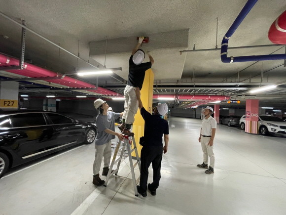 SH공사 항동4단지 지하주차장 철근탐사. © SH공사