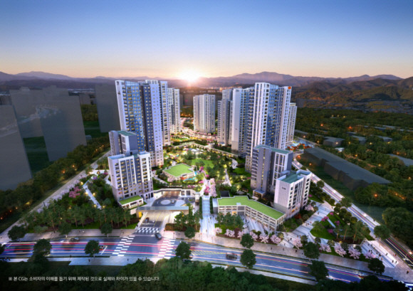 동탄레이크파크 자연&e편한세상 조감도. Ⓒ DL이앤씨