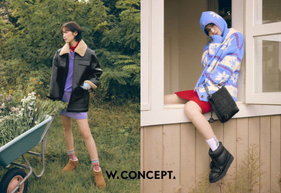 W컨셉은 오는 12일까지 오마이걸 아린과 함께한 패션 화보를 공개하고, 100여 개 상품을 소개한다. © W컨셉