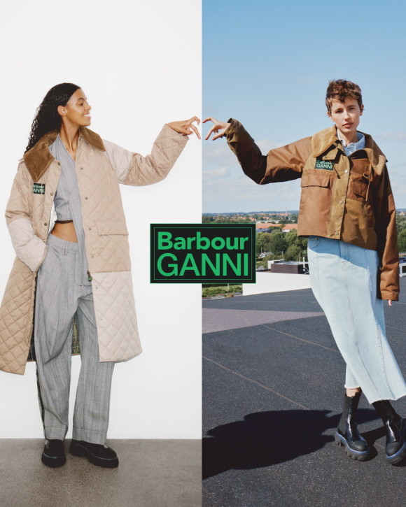 LF가 국내 수입·판매하는 영국 헤리티지 라이프스타일 브랜드 바버(Barbour)는 코펜하겐 패션 브랜드 가니(GANNI)와 함께한 두 번째 컬래버레이션 컬렉션을 선보인다. © LF