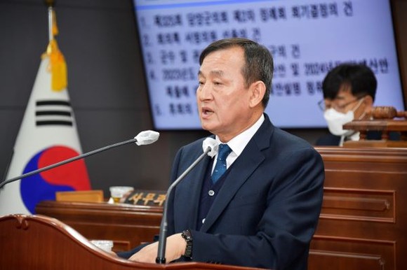 이병노 담양군수는 20일 열린 제325회 담양군의회 제2차 정례회에서 시정연설을 하고 있다. ⓒ 담양군