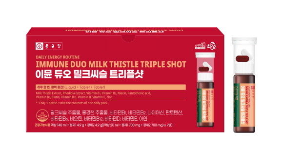 종근당은 간 건강에 도움을 주는 건강기능식품 '이뮨듀오 밀크씨슬 트리플샷'을 출시했다. © 종근당
