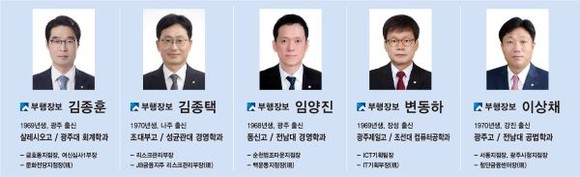 신규 임원 5명 프로필. ⓒ 프라임경제