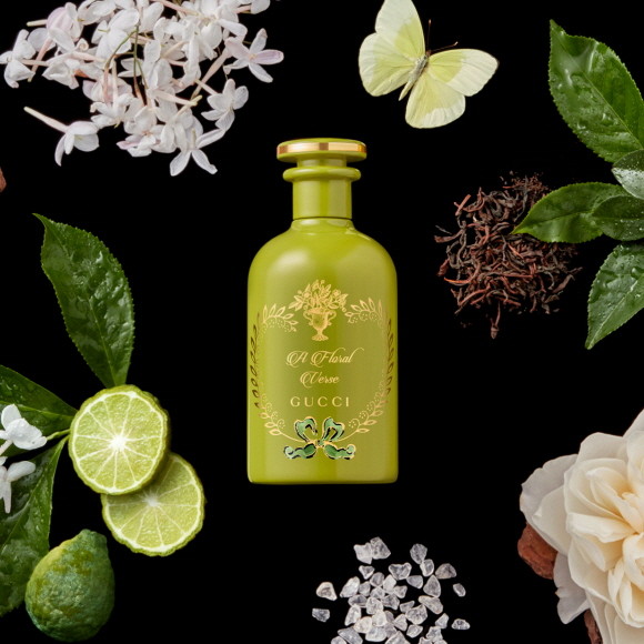 LG생활건강은 인도 자스민 삼박과 스리랑카 홍차의 향을 매혹적으로 조합한 향수 '구찌 알케미스트 가든 플로럴 벌스'를 새롭게 선보였다. © LG생활건강