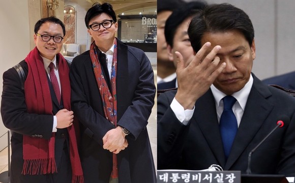 왼쪽부터 권오현 국민의힘 서울 중구‧성동구갑 예비후보, 한동훈 국민의힘 비상대책위원장, 임종석 민주당 서울 중구‧성동구갑 예비후보. ⓒ 권오현 예비후보