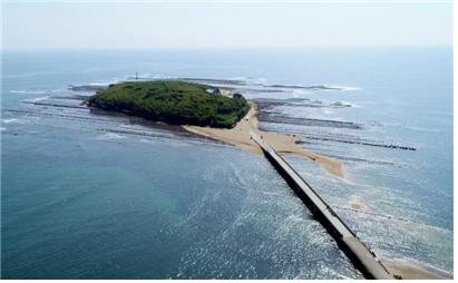 '도깨비 빨래판'에 둘러싸인 아오시마. ⓒ 미야자키시 관광사이트 캡처