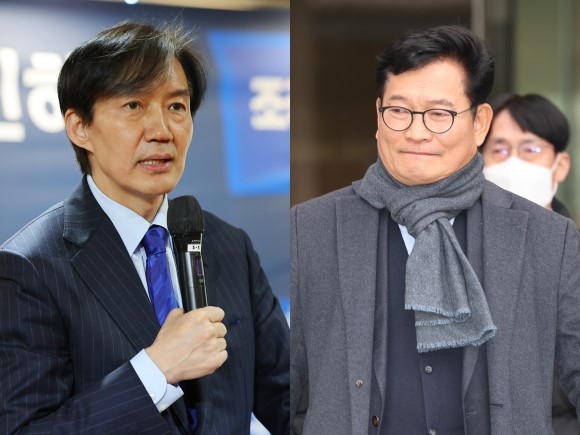 (왼쪽) 조국 조국혁신당 대표와 (오른쪽) 송영길 소나무당 대표이다. ⓒ 연합뉴스