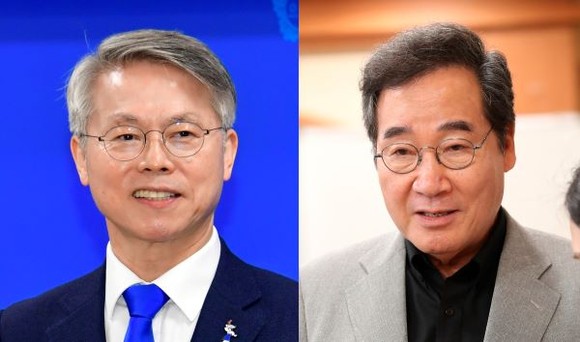 왼쪽부터 민형배·이낙연 22대 총선 광주 광산을 후보. ⓒ 프라임경제