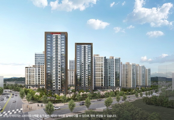 힐스테이트 죽림더프라우드 투시도. Ⓒ 현대건설