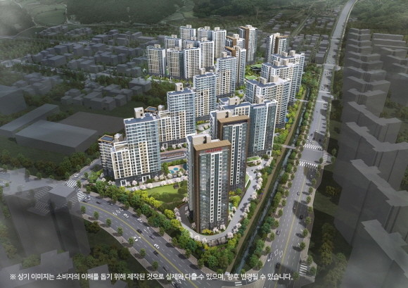 힐스테이트 죽림더프라우드 조감도. Ⓒ 현대건설