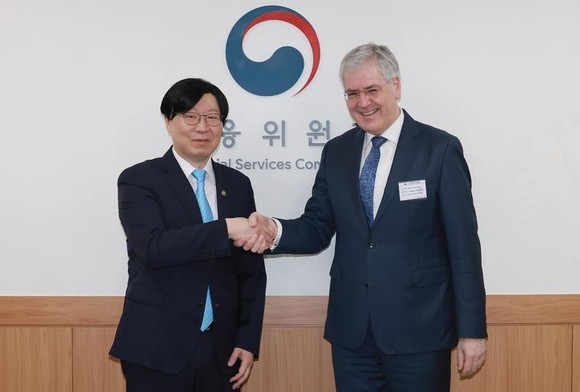 김소영 금융위원회 부위원장이 안드레아스 바코브 국제회계기준위원회(IASB) 위원장과 면담했다. ⓒ 금융위원회