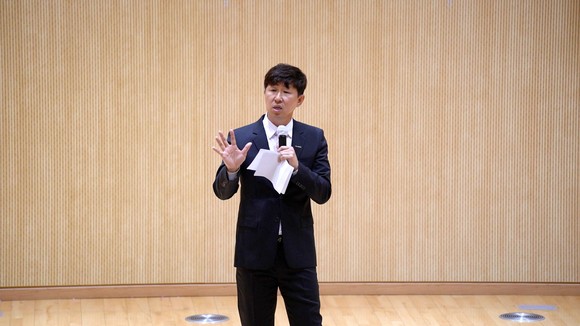한승표 굿리치 대표가 워크숍에 참여해 발언하고 있다. ⓒ 굿리치