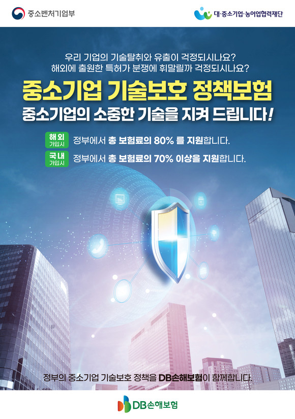 DB손해보험이 중소벤처기업부와 함께 중소기업 기술보험 정책보험을 지원한다. ⓒ DB손해보험