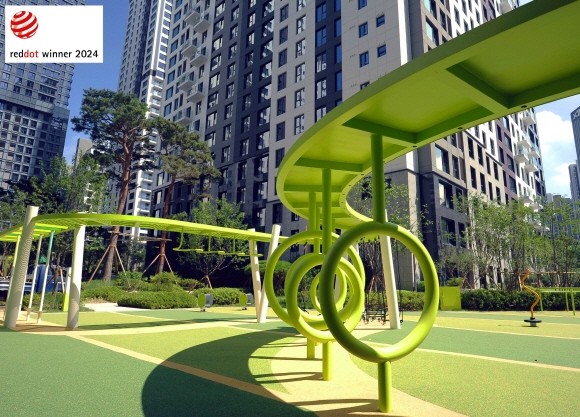 원베일리 조경공간 '애니타임' 놀이터 동선. Ⓒ 삼성물산