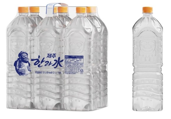 제주 한라수 2ℓ 무라벨 생수. ⓒ 한도그린F&B