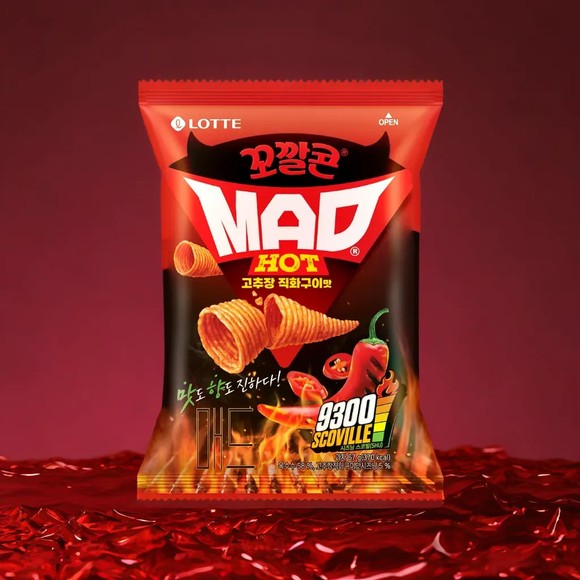 롯데웰푸드 꼬깔콘의 신규 브랜드 '꼬깔코 매드핫(MAD HOT)'. ⓒ 롯데웰푸드