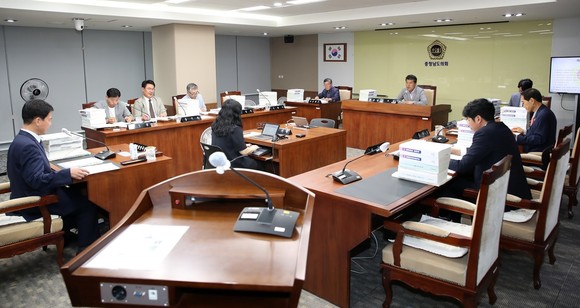지난 11일 제352회 정례회 제1차 회의에서 균형발전국과 소방본부에 대한 2023 회계연도 결산 및 예비비 지출 승인안과 4건의 조례안을 심사했다. ⓒ 의회사무국