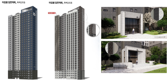 두산건설 브랜드 WZ 패턴 외벽·필로티 적용 예시. Ⓒ 두산건설