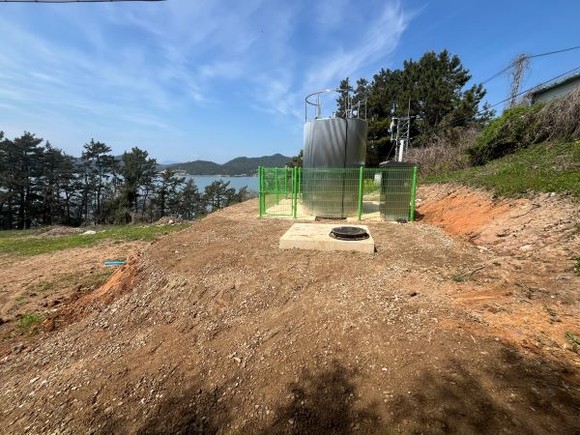 완도군 고금면 넙도에 설치된 지방상수도 시설. ⓒ 완도군