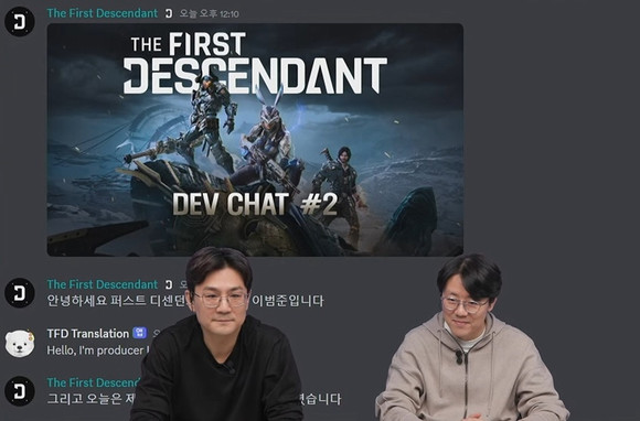 (왼쪽부터) 이범준 퍼스트 디센던트 개발 총괄 넥슨 게임즈 PD와 주민석 디렉터. ⓒ 넥슨