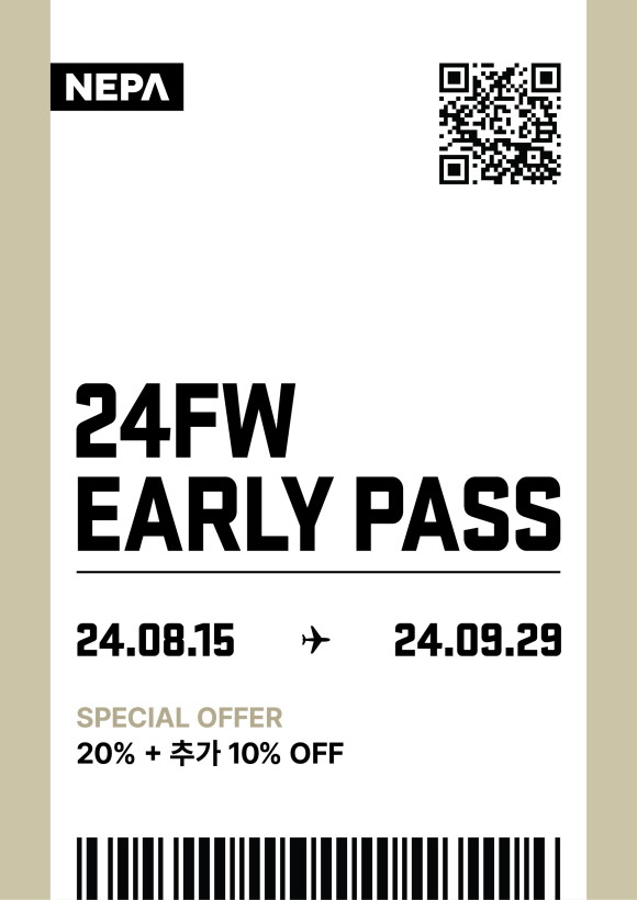 네파가 올해 24FW 시즌 주력 신제품을 혜택가에 선공개하는 '얼리 패스' 프로모션을 전국 네파 매장 및 공식 온라인몰 엔플러스에서 내달 29일까지 진행한다. © 네파