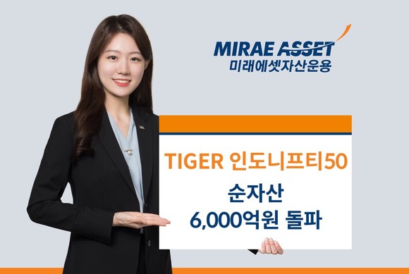 미래에셋자산운용이 'TIGER 인도니프티50 ETF' 순자산이 6000억원을 돌파했다고 16일 밝혔다. ⓒ 미래에셋자산운용
