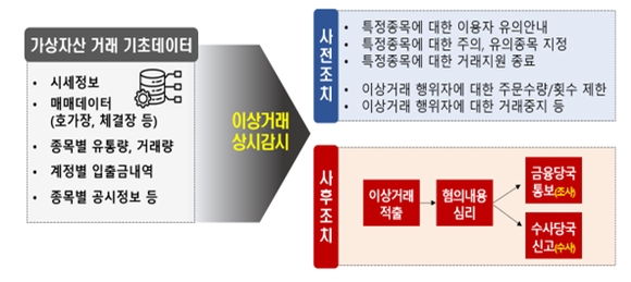 가상자산거래소의 이상거래 상시감시 업무 흐름도. ⓒ 금융위원회