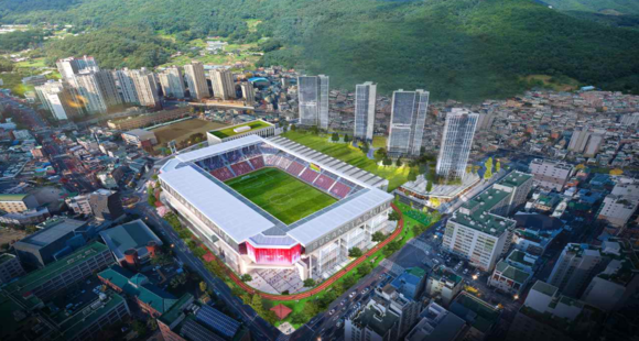 구덕운동장 축구전용경기장 조감도. ⓒ 부산시