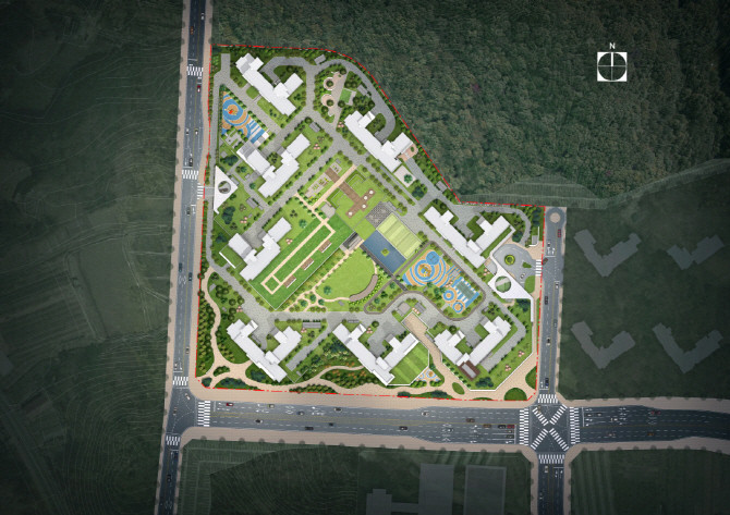 양주역 푸르지오 센터파크 배치도. Ⓒ 대우건설