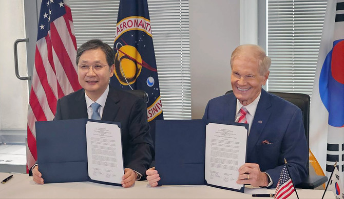 우주항공청과 NASA가 우주·항공협력 공동성명서를 채택하고 있다. ⓒ 우주항공청