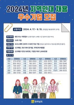 지역인재 채용 우수기업 포스터. ⓒ 담양군