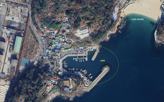 사천 삼천포항 신향항 어항구 지정. ⓒ 경남도