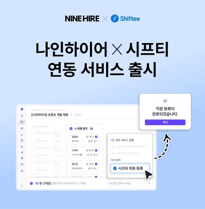 나인하이어가 통합인력관리 솔루션 시프티와 연동 서비스를 출시했다. ©잡코리아