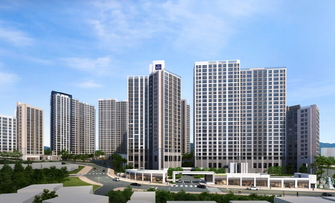 파주 문산역 3차 동문 디 이스트 센트럴 투시도. Ⓒ 동문건설