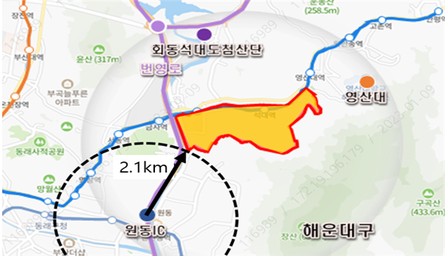 부산 도심융합특구 위치도. ⓒ 부산시