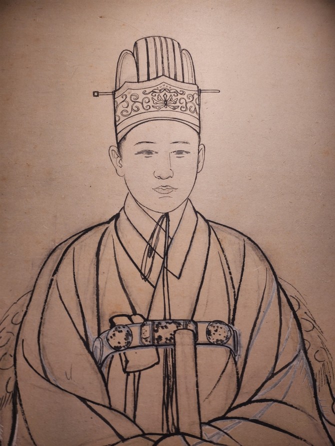 이당 김은호가 그린 황손 이우(고종황제 손자이자 의친왕 차남) 초상화 초본. 이당김은호기념사업회가 '2024 의친왕기념사업회 초청전'에서 최초 공개했다. ⓒ 프라임경제