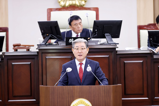 오태완 의령군수가 2025년 예산편성 과정을 설명하고 있다. ⓒ 프라임경제
