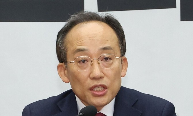 국민의힘 추경호 원내대표가 3일 오전 서울 여의도 국회에서 열린 원내대책회의에서 발언하고 있다. ⓒ 연합뉴스