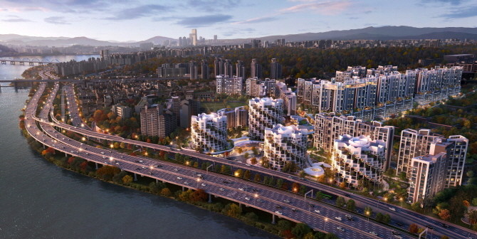 '래미안 글로우 힐즈 한남' 전체 조감도. Ⓒ 삼성물산