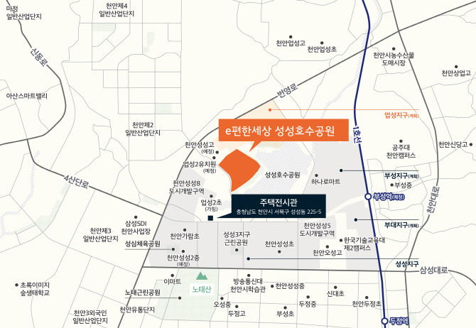 'e편한세상 성성호수공원' 위치도. Ⓒ DL이앤씨