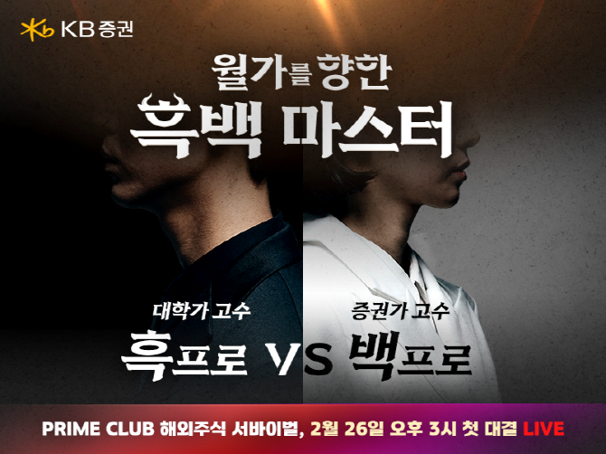 KB증권은 대학생과 KB증권 프라이빗 뱅커(PB)가 해외주식 투자 아이디어 역량을 겨루는 '월가를 향한 흑백 마스터 경연대회'를 개최한다고 20일 밝혔다. ⓒ KB증권