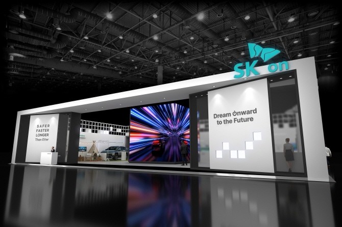 SK온의 '인터배터리 2025' 부스 조감도. ⓒ SK온