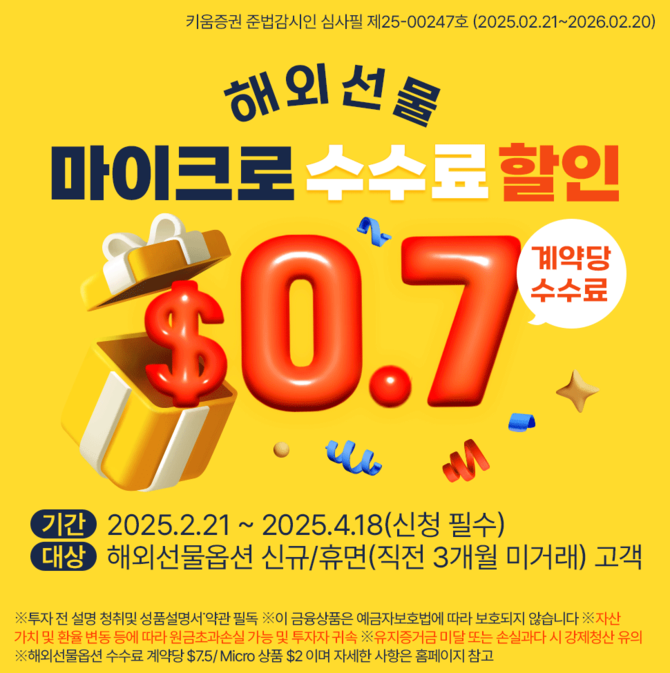 키움증권이 해외선물 신규 및 휴면 고객을 대상으로 수수료 할인 이벤트를 4월18일까지 진행한다. ⓒ 키움증권