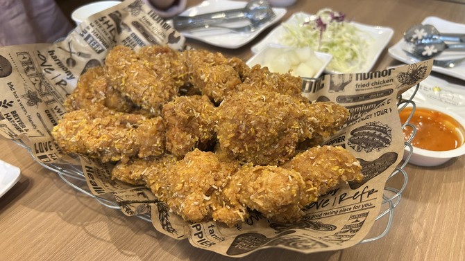 bhc 신메뉴 '콰삭킹' 후라이드 치킨. =배예진 기자