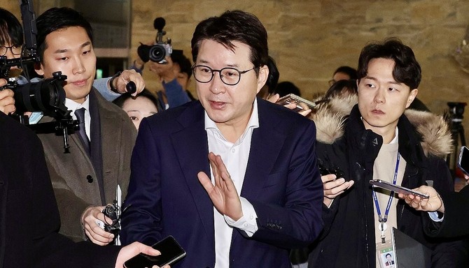 신동욱 국민의힘 수석대변인이 지난해 12월 비상의원총회에 참석하고 있다. ⓒ 연합뉴스