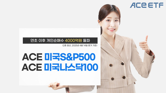 한국투자신탁운용은 미국 대표지수에 투자하는 상장지수펀드(ETF) 2종으로 유입된 개인투자자 순매수액이 연초 이후 4000억원을 돌파했다고 밝혔다. ⓒ 한국투자신탁운용