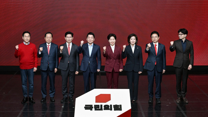 18일 국민의힘은 서울 강서구 마곡지구 ASSA아트홀에서 '국민의힘 1차 경선 후보자 비전대회'를 열었다. ⓒ 연합뉴스