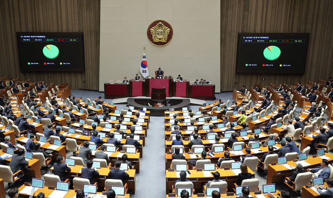 지난 1일 국회에서 열린 본회의에서 2025년도 제1회 추가경정예산안이 통과됐다. ⓒ 연합뉴스