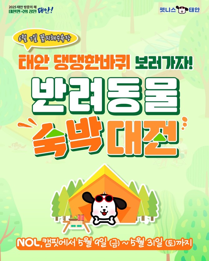 반려동물 동반여행 숙박대전 이미지. ⓒ 태안군